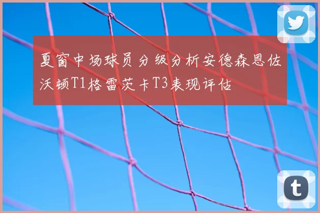 夏窗中场球员分级分析安德森恩佐沃顿T1格雷茨卡T3表现评估